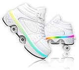 Schuhe mit Rollen LED Leuchtend Skates 4-Rad...