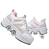 AGLOAT Mädchen und Kinder Rollschuhe Schuhe mit...